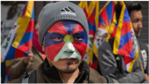 Tiebtan People protest against china