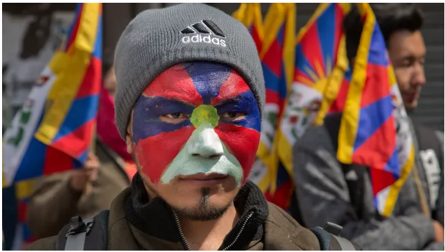 Tiebtan People protest against china