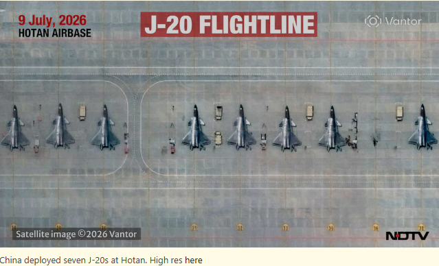 Exclusive: Satellites Show At Least 11 Chinese Stealth Jets Facing India